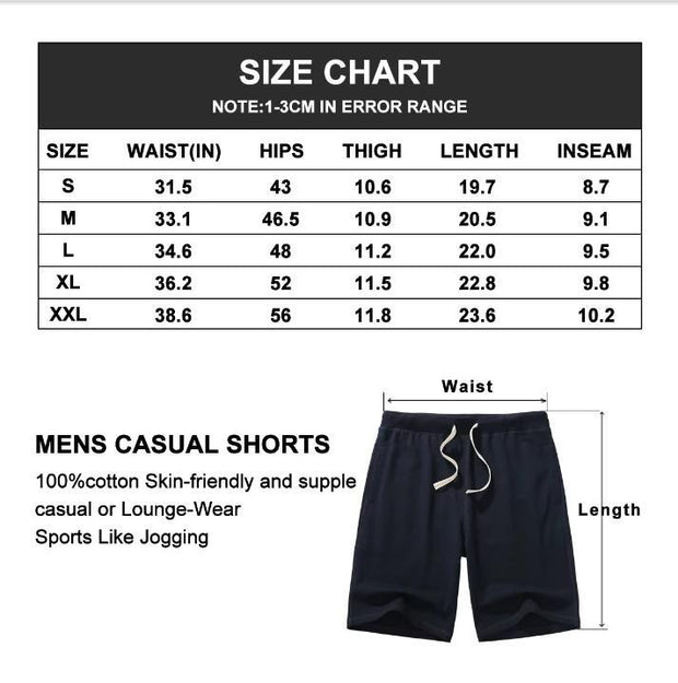 Men’s Casual 2-Piece Cotton T-Shirt and Shorts Tracksuit