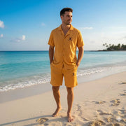 Men’s Summer Tracksuit Set: Lettered T-Shirt & Shorts