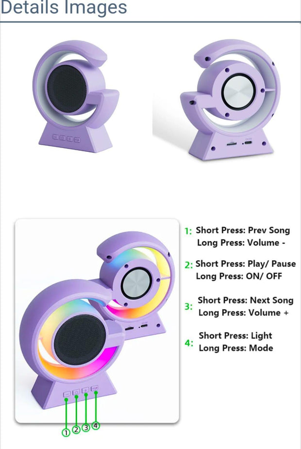Touch Lamp Wireless Speaker with Voice Control – Delivering 5 Watts of High-Quality Audio