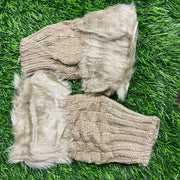 Warm Fingerless Gloves - 1 Pair Fur Lined Women's Winter Accessory