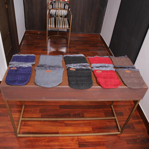 Unisex Beanie Wool Cap With Neck Warmer