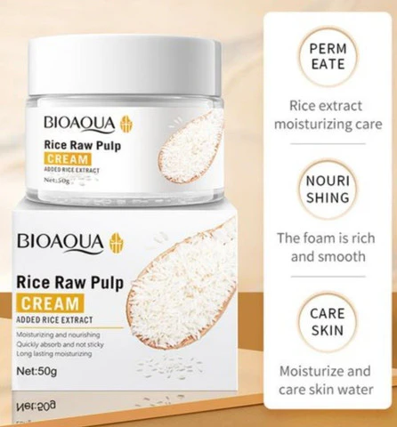 Bioaqua Rice Raw Pulp Face Cream – 50g